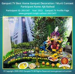 Ajit Rathod Home Ganpati Picture