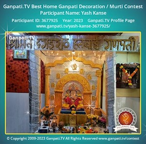 Yash Kanse Home Ganpati Picture
