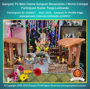 Pooja Lokhande Home Ganpati Picture
