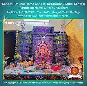 Mitesh Chaudhari Home Ganpati Picture