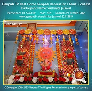 Sushmita Jaiswal Home Ganpati Picture