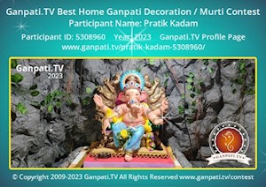 Pratik Kadam Home Ganpati Picture