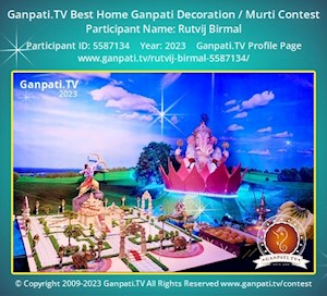 Rutvij Birmal Home Ganpati Picture