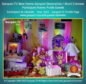Pratik Gawde Home Ganpati Picture