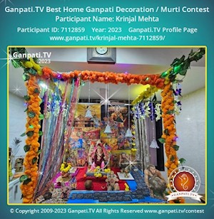Krinjal Mehta Home Ganpati Picture