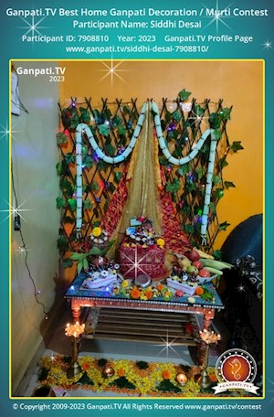 Siddhi Desai Home Ganpati Picture