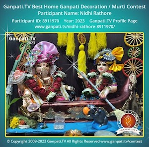 Nidhi Rathore Home Ganpati Picture