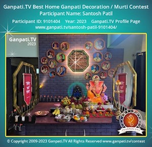 Santosh Patil Home Ganpati Picture